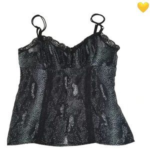 Guess Black Gray Spaghetti Strap Top Size Large